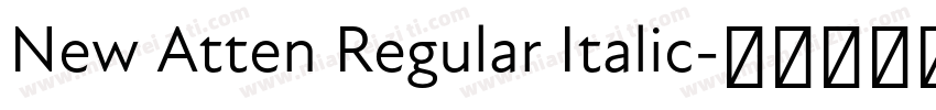 New Atten Regular Italic字体转换